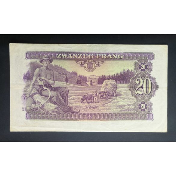 Luxembourg 20 Frang 1943 F+