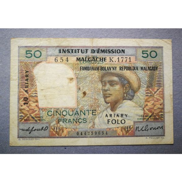 Madagascar 50 Francs 1961 F