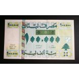 Lebanon 100000 Livres 2001 Unc-