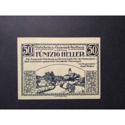 Ausztria 50 Heller 1920 Unc Wartberg