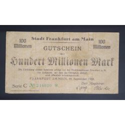 Németország Frankfurt am Main 100 Millió Mark 1923 F