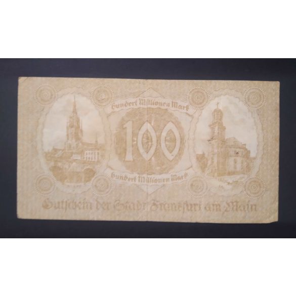 Németország Frankfurt am Main 100 Millió Mark 1923 F