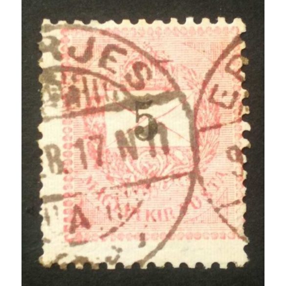 Hungary 1898 Letter, black cipher 5 kr. perf. 12: 11 3/4 EP(E)RJES used