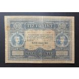 Austria-Hungary 10 HUF/10 Gulden 1880 VG+