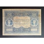 Austria-Hungary 10 HUF/10 Gulden 1880 VG+