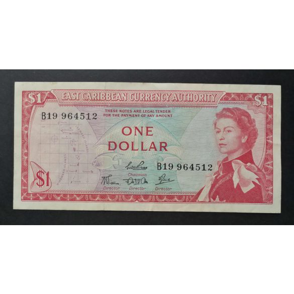 Eastern Caribbean States 1 Dollar 1965 VF+