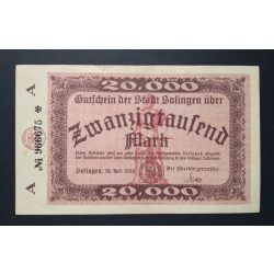 Németország 20000 Mark Solingen 1923 VF-