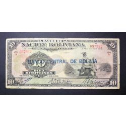 Bolivia 10 Bolivianos 1911 VG+