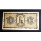 Greece 1000 Drachma 1942 VF