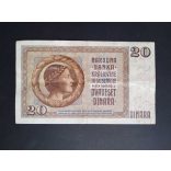Yugoslavia 20 Dinara 1936 VF