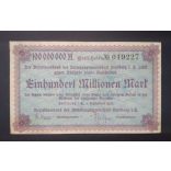 Germany Stollberg 100 Million Mark 1923 F