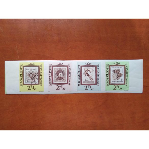 1962 Stamp day, continuous strip ** cut