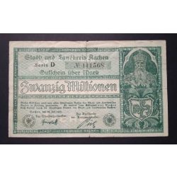 Németország 20 Millió Mark Aachen 1923 F 