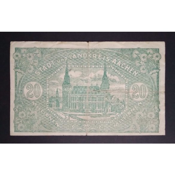 Germany 20 Million Mark 1923 F Aachen