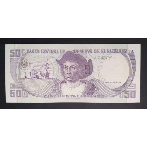 El Salvador 50 Colones 1996 UNC 