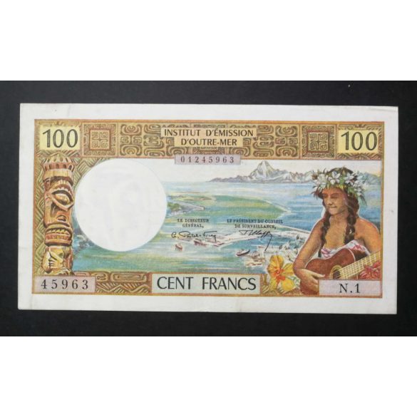 New Caledonia 100 Francs 1969 VF+