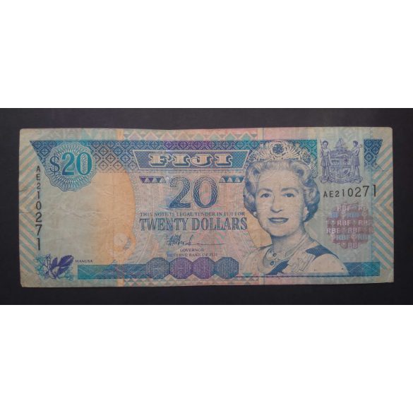 Fiji 20 Dollars 2002 F