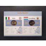 EU 2 Euro set of 2 pcs commemorative coins Unc