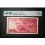 Latvia 100 Latu 1939 AUNC - PMG 53 graded banknote