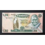 Zambia 20 Kwacha 1986 UNC