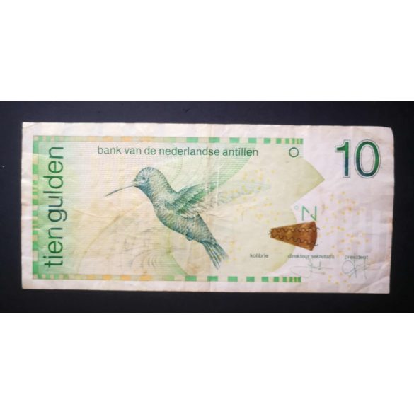 Netherlands Antilles 10 Gulden 2014 F