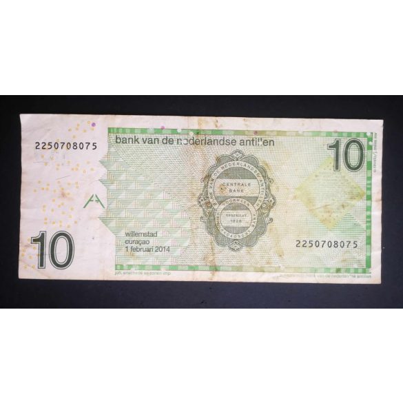Netherlands Antilles 10 Gulden 2014 F