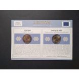 EU 2 Euro set of 2 pcs commemorative coins Unc