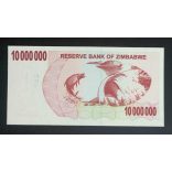 Zimbabwe 10 Million Dollars 2008 UNC