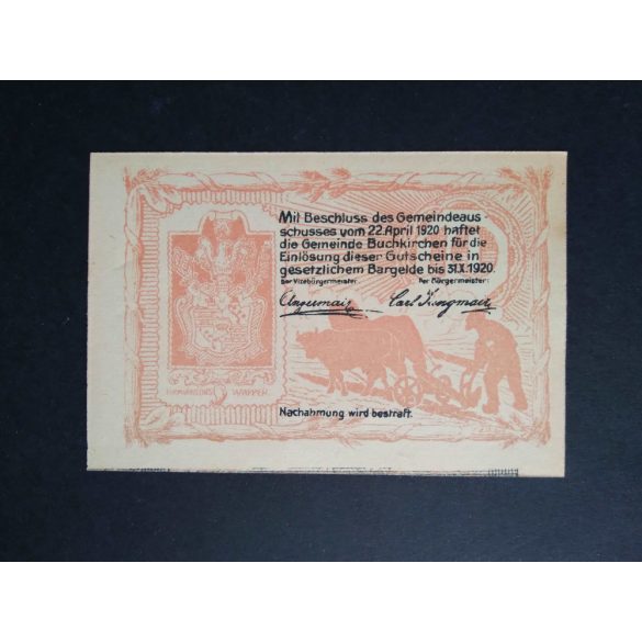 Austria 10 Heller 1920 Unc Buchkirchen