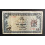 Rhodesia 10 Dollars 1979 F