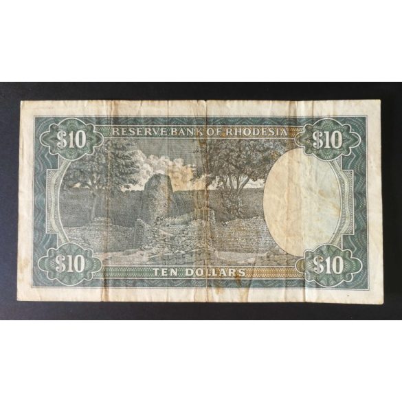 Rhodesia 10 Dollars 1979 F