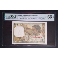   Comore-szigetek 100 Francs 1963 UNC - PMG által minősített bankjegy