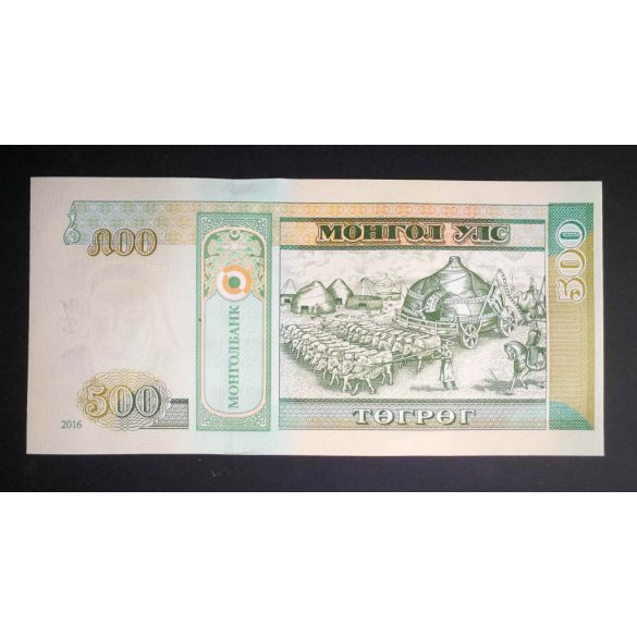 Mongólia 500 Tugrik 2016 Unc 