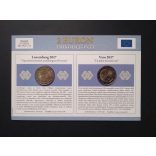 EU 2 Euro set of 2 pcs commemorative coins Unc