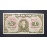 Colombia 2 Pesos Oro 1955 F+