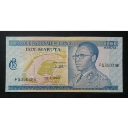 Congo 10 Makuta 1970 VF