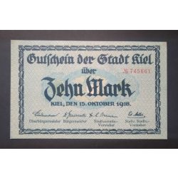 Germany Kiel 10 Mark 1918 Unc