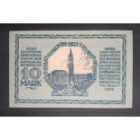 Németország Kiel 10 Mark 1918 Unc 