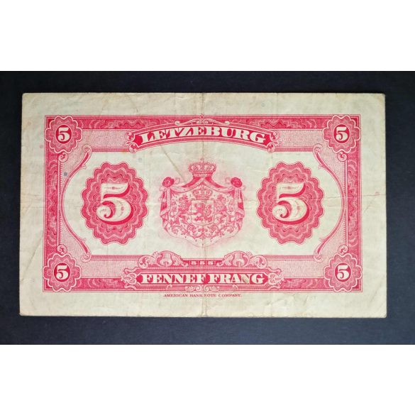 Luxembourg 5 Francs 1944 F
