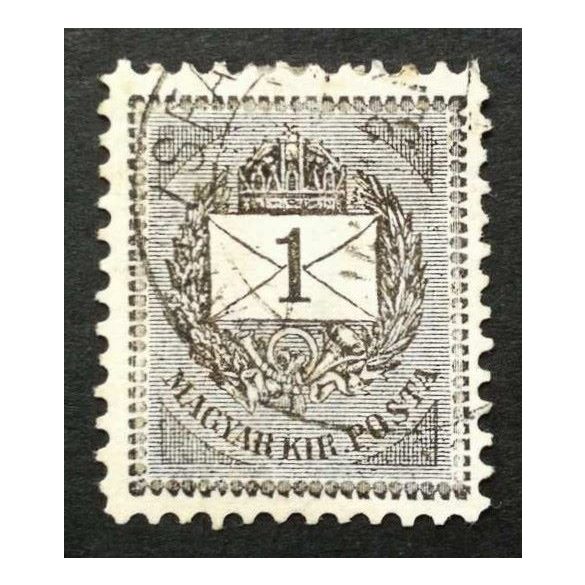 Hungary 1889 Letter, black cipher 1 kr. perf. 11 1/2 used