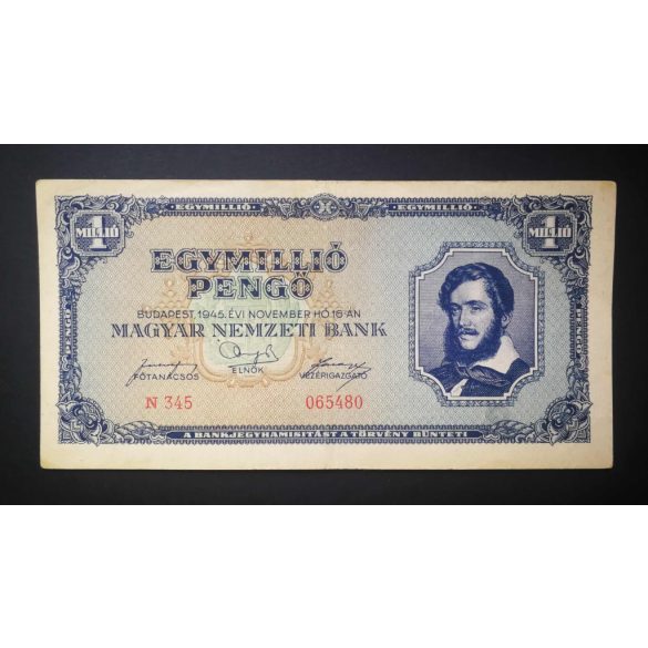 Hungary 1 million Pengő 1945 F+