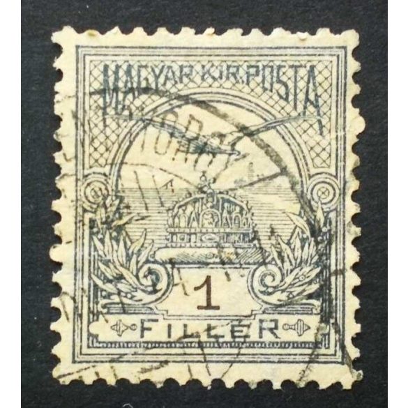 Hungary 1900 TURUL 1 F. perf. 12 : 11 3/4 (ERDŐ)SZENTGYÖRGY used