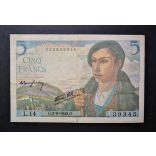 France 5 Francs 1943 VF