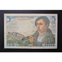 France 5 Francs 1943 VF