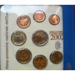 Italy 8 piece Euro set 2002 UNC