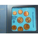 Italy 8 piece Euro set 2002 UNC