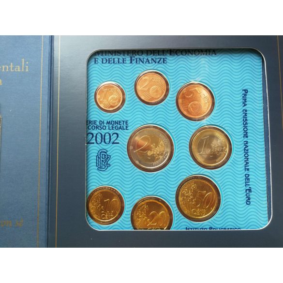 Italy 8 piece Euro set 2002 UNC