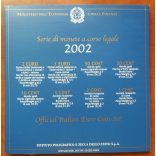 Italy 8 piece Euro set 2002 UNC