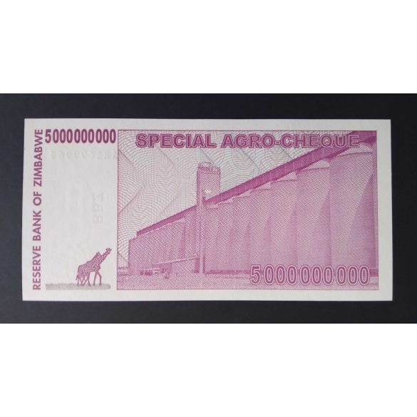 Zimbabwe 5 billion Dollars 2008 UNC