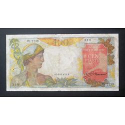 French Indochina 100 Piastres 1947 F-